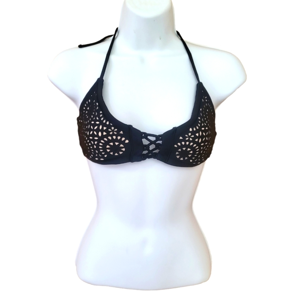 Cleobella Jet Black Womens' Bikini Top New - Picture 3 of 8